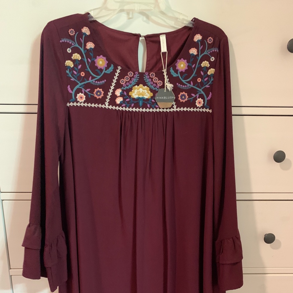 Pink Blush embroidered dress